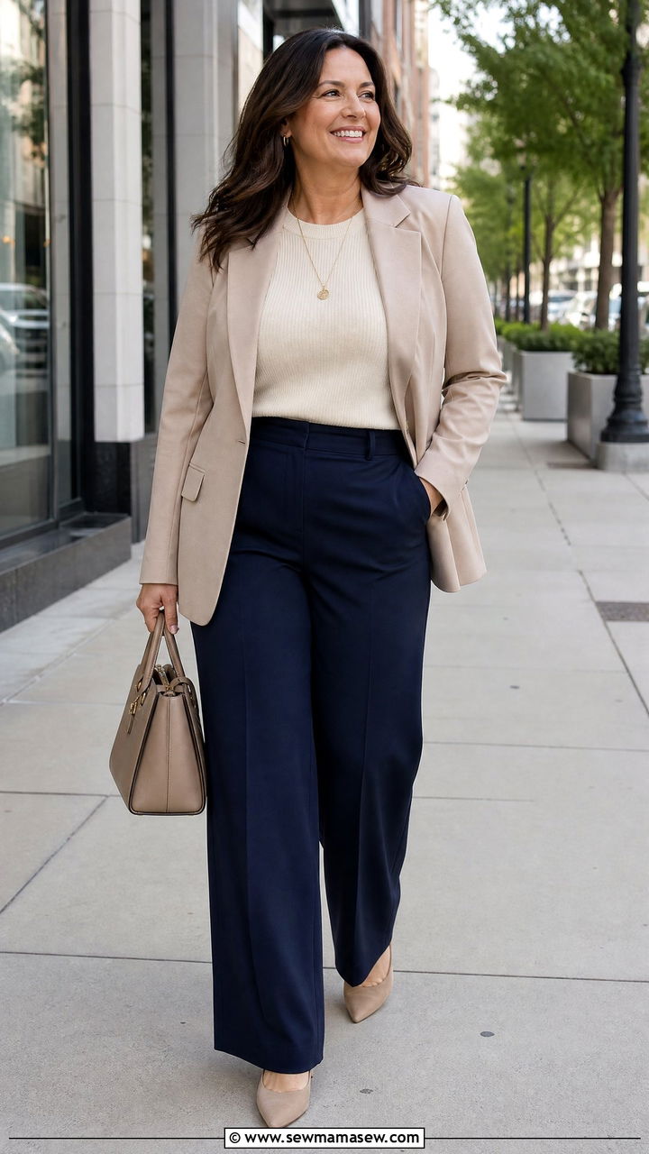 Plus Size Wide Leg Pants Outfit - 20 plus size outfits for mature women
