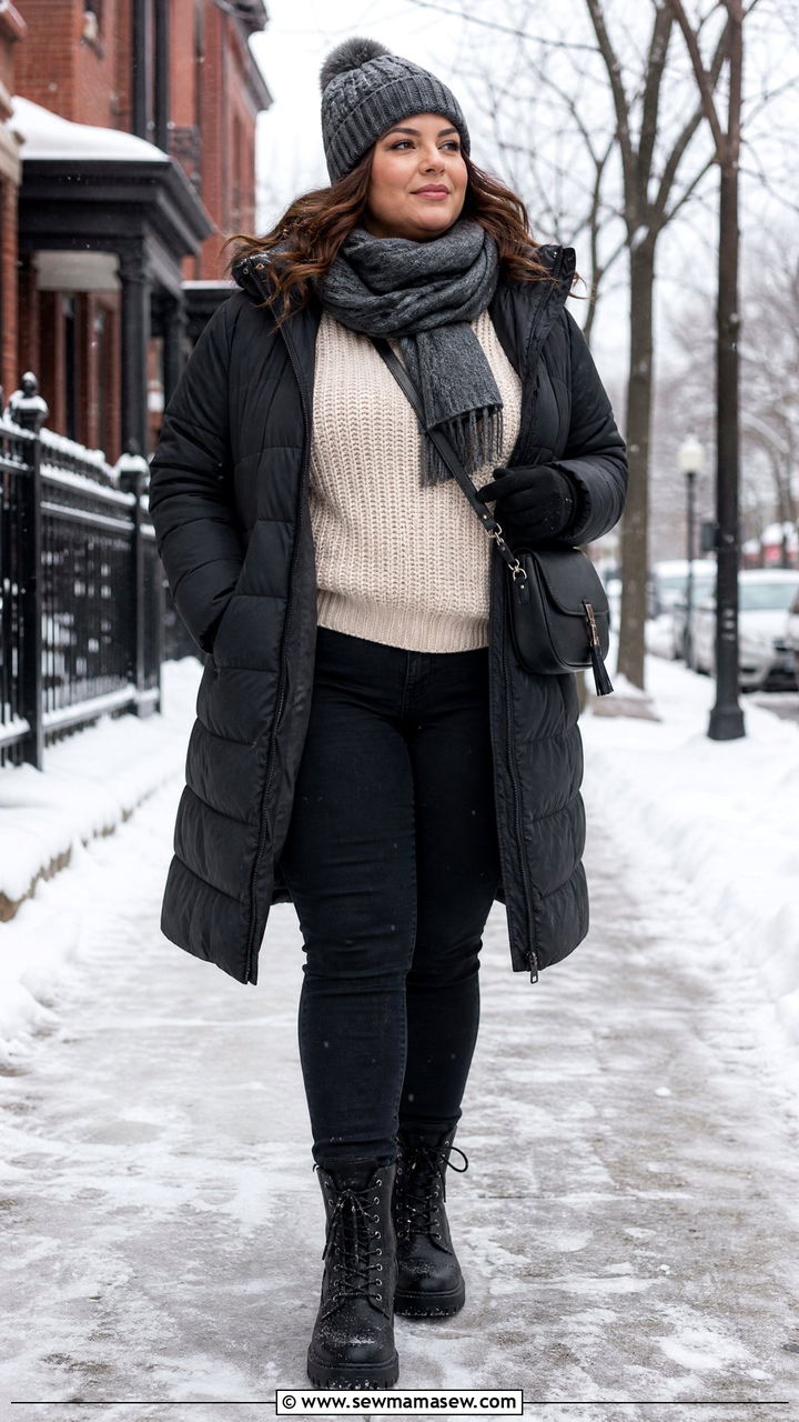 Plus Size Winter Boots Outfit - 20 plus size winter outfit ideas casual