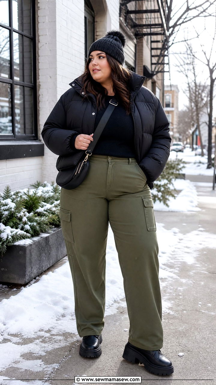 Plus Size Winter Cargo Pants Outfit - 20 plus size winter outfit ideas 2026