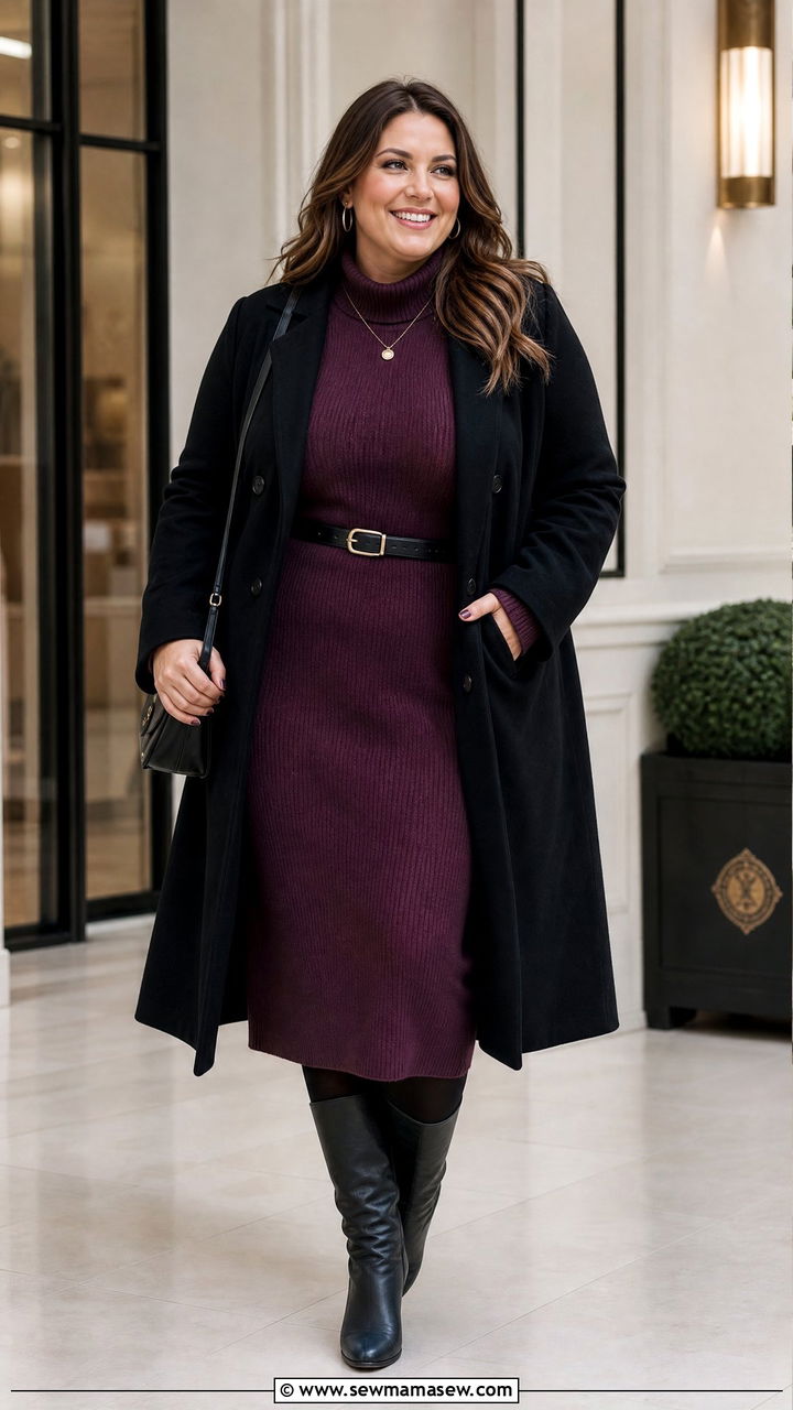 Plus Size Winter Dressy Casual Outfit - 20 plus size winter fashion outfit ideas