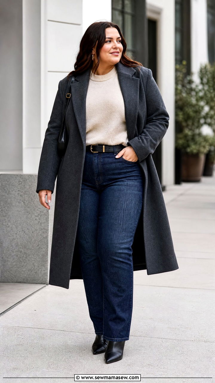 Plus Size Winter Jeans Outfit - 20 plus size winter outfits