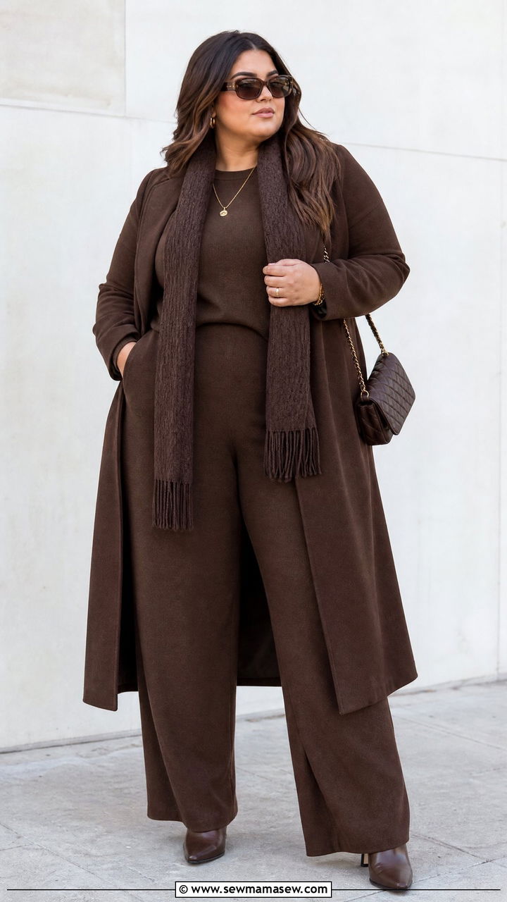 Plus Size Winter Monochrome Outfit - 20 plus size winter outfit ideas casual