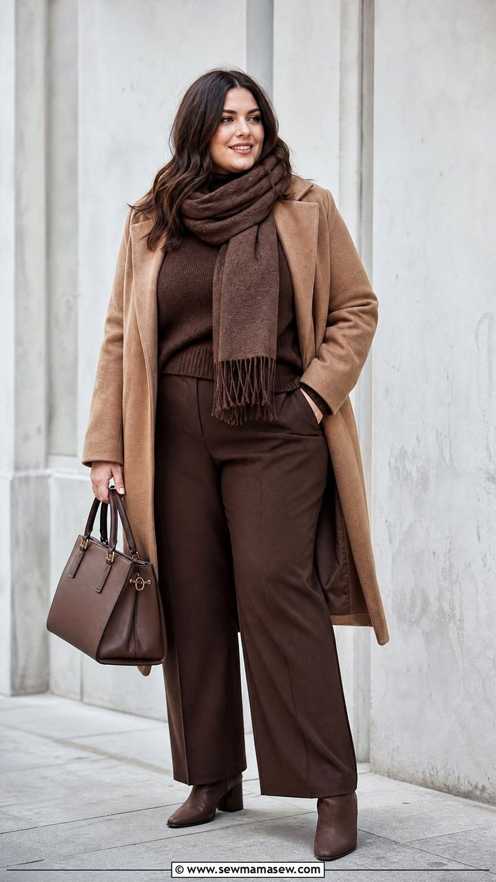 Plus Size Winter Monochrome Outfit - 20 plus size winter outfits