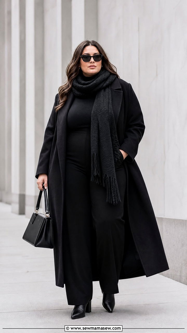 Plus Size Winter Monochrome Outfit - 20 plus size winter fashion outfit ideas