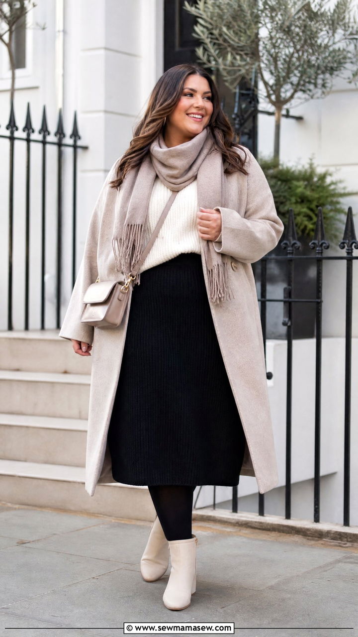 Plus Size Winter Skirt Outfit - 20 plus size winter outfit ideas casual