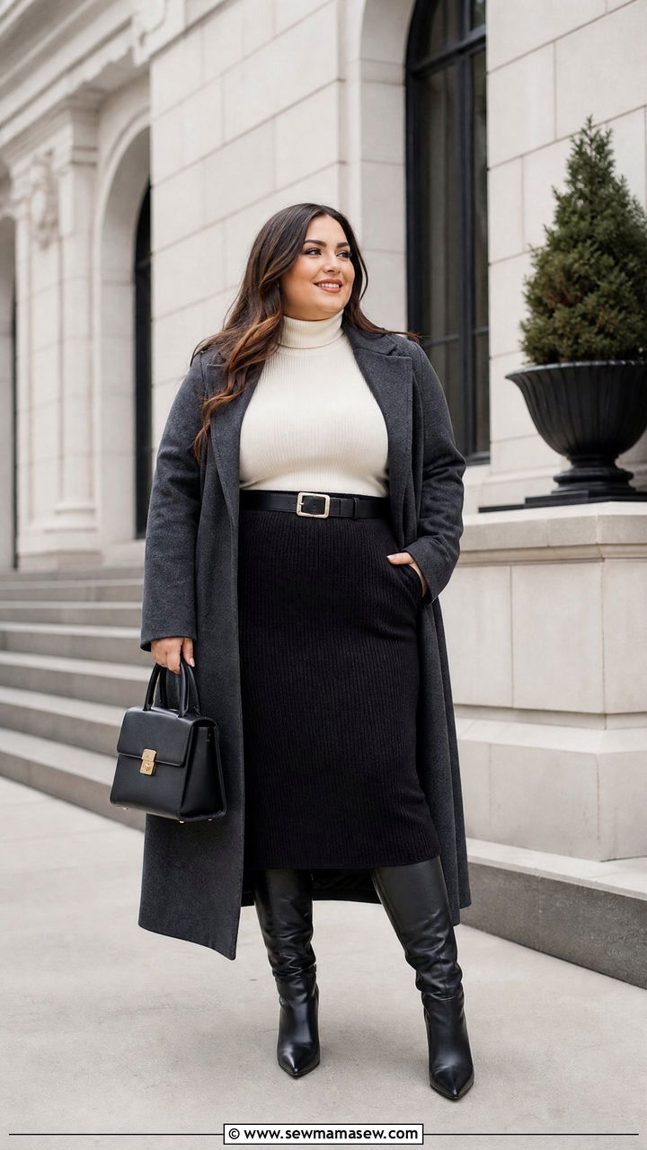 Plus Size Winter Skirt Outfit - 20 plus size winter fashion outfit ideas