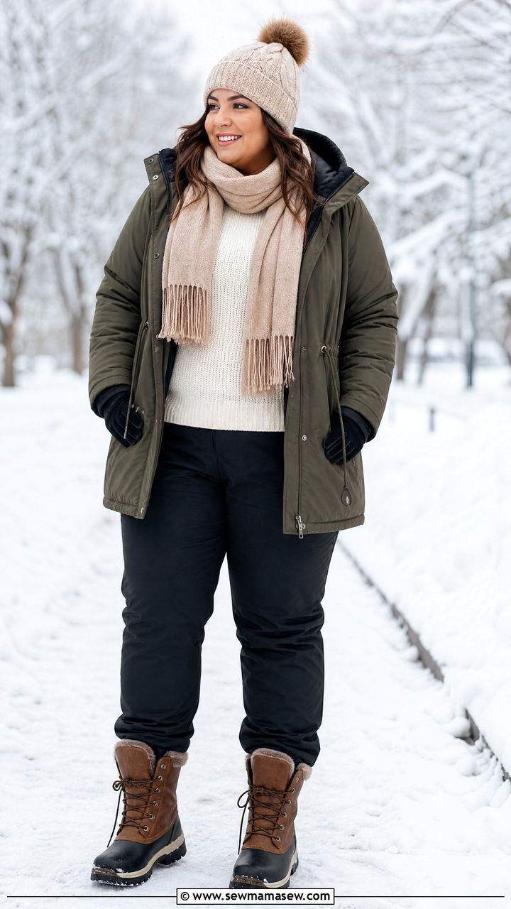 Plus Size Winter Snow Outfit - 20 plus size winter outfits