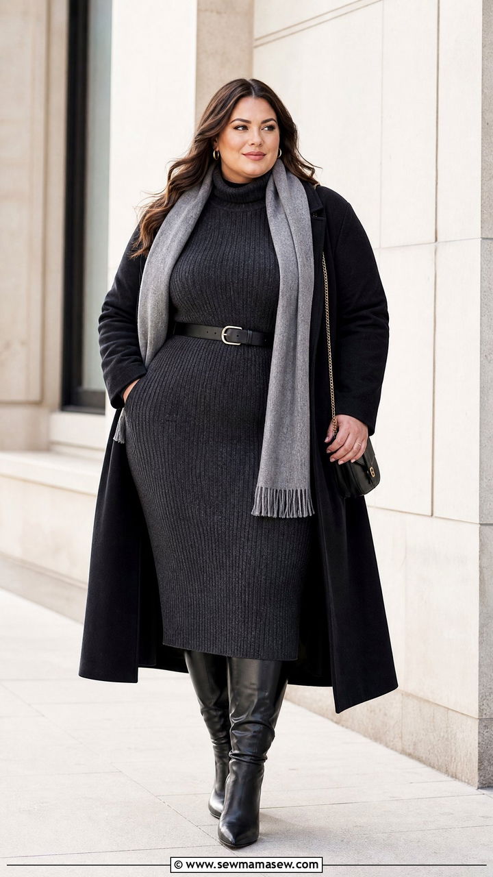 Plus Size Winter Sweater Dress Outfit - 20 plus size winter outfit ideas 2026