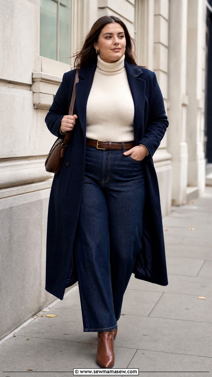 Plus Size Winter Turtleneck Outfit - 20 plus size winter fashion outfit ideas