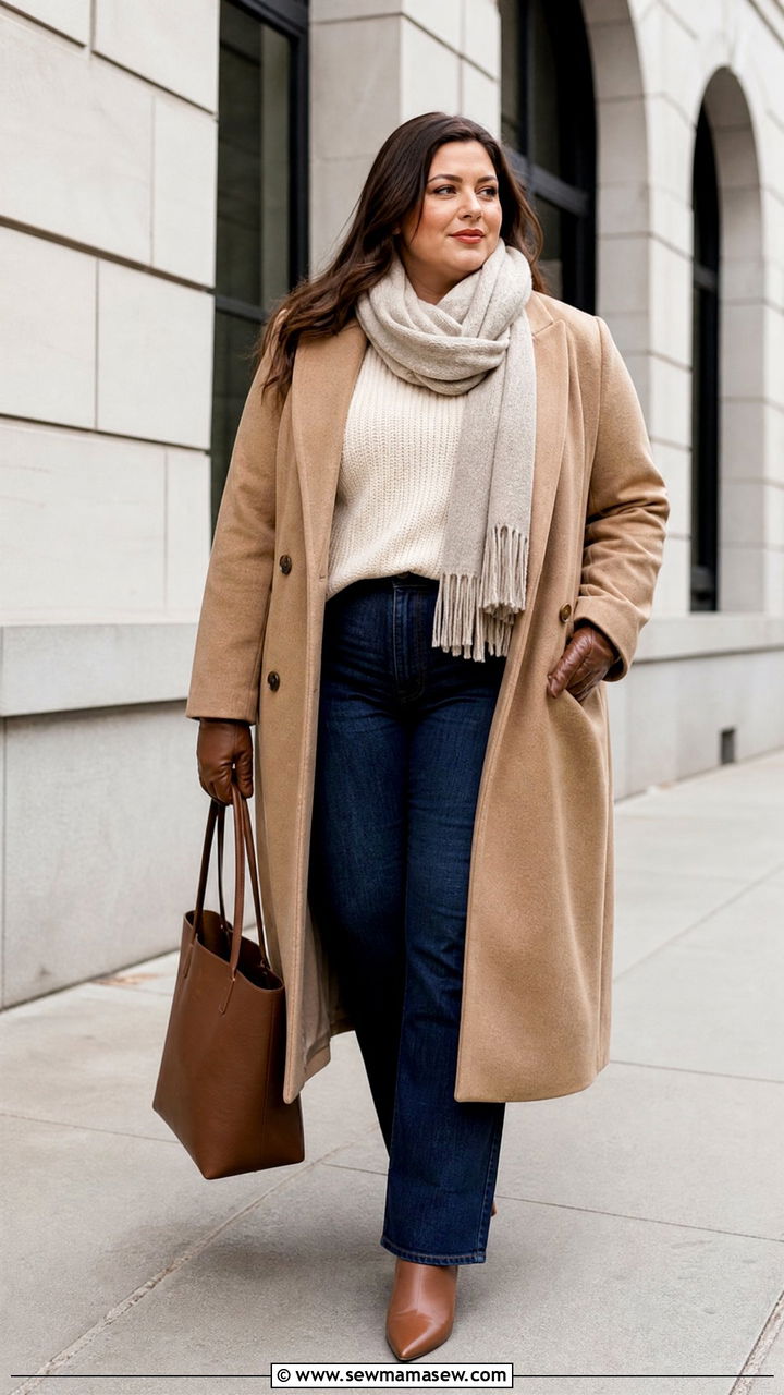 Plus Size Winter Wool Coat Outfit - 20 plus size winter fashion outfit ideas