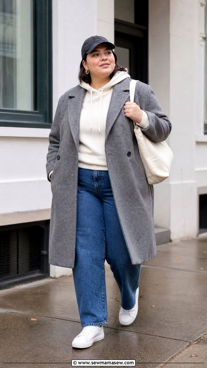 Plus Size Wool Coat Casual Outfit - 20 plus size wool coat outfit ideas