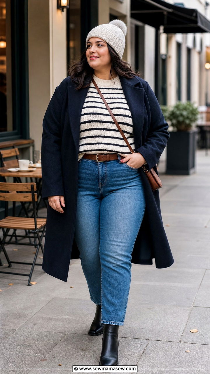 Plus Size Wool Coat With Jeans - 20 plus size wool coat outfit ideas