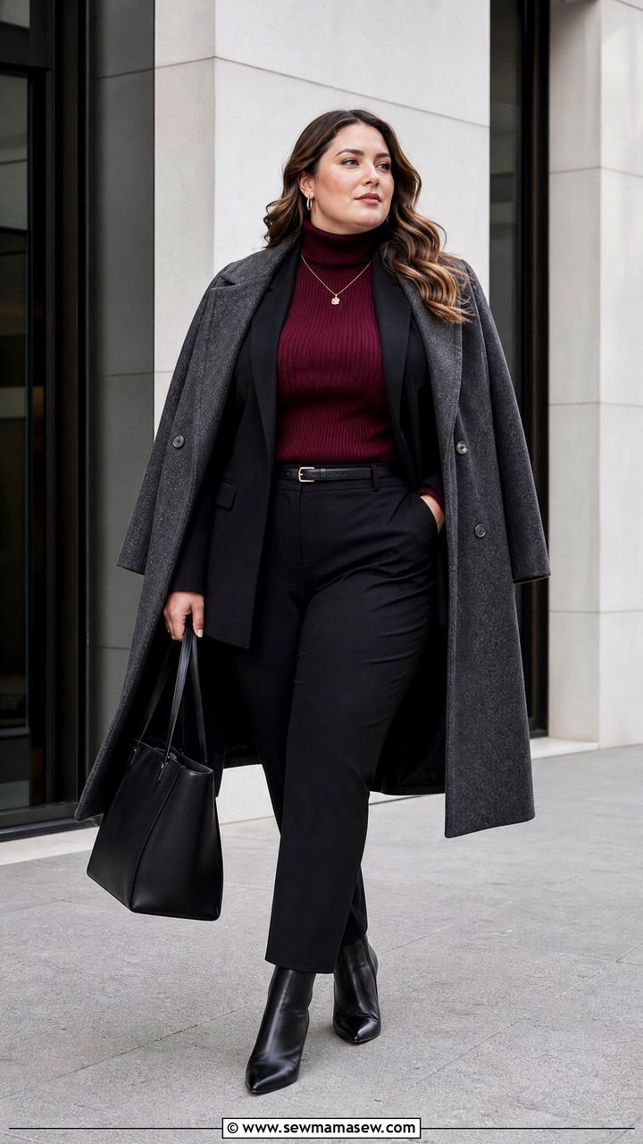 Plus Size Work Winter Outfit - 20 plus size cold weather outfit ideas