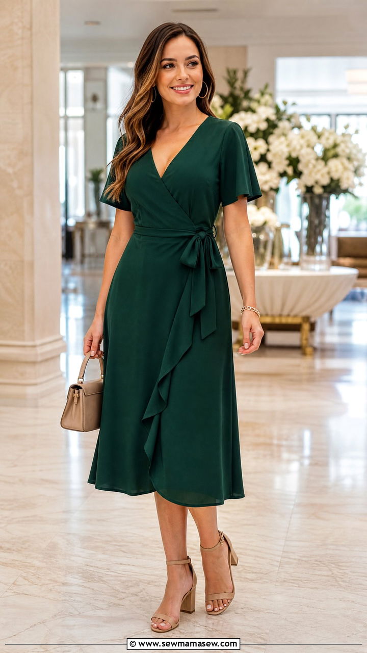 Plus Size Wrap Dress And Heels Outfit - 20 how to style plus size outfits