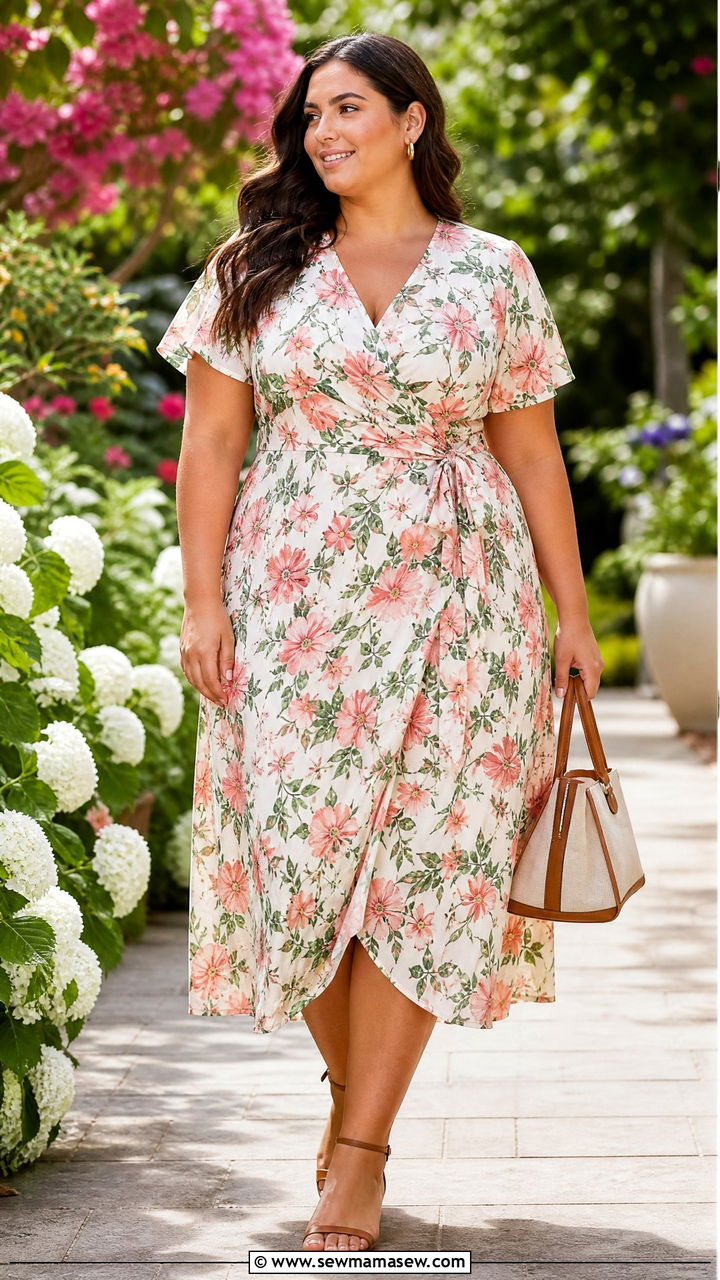 Plus Size Wrap Dress Outfit - 20 plus size outfits for thick thighs