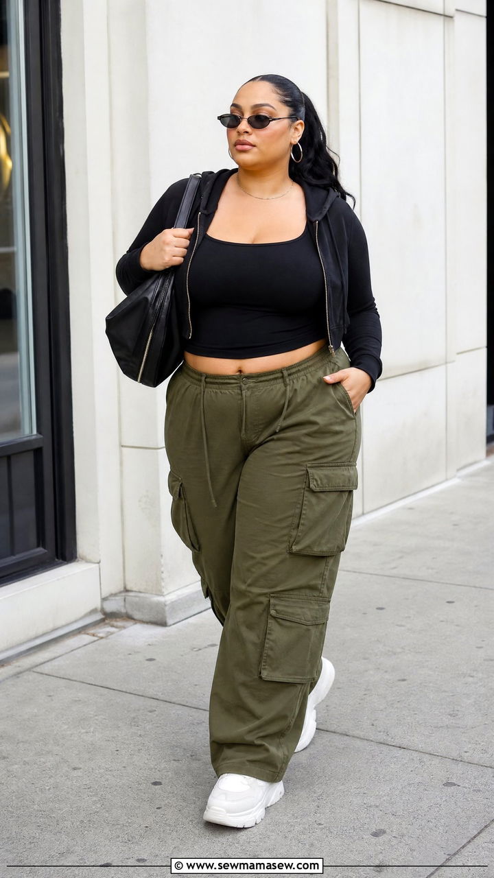 Plus Size Y2K Cargo Pants Outfit - 20 plus size y2k outfit ideas