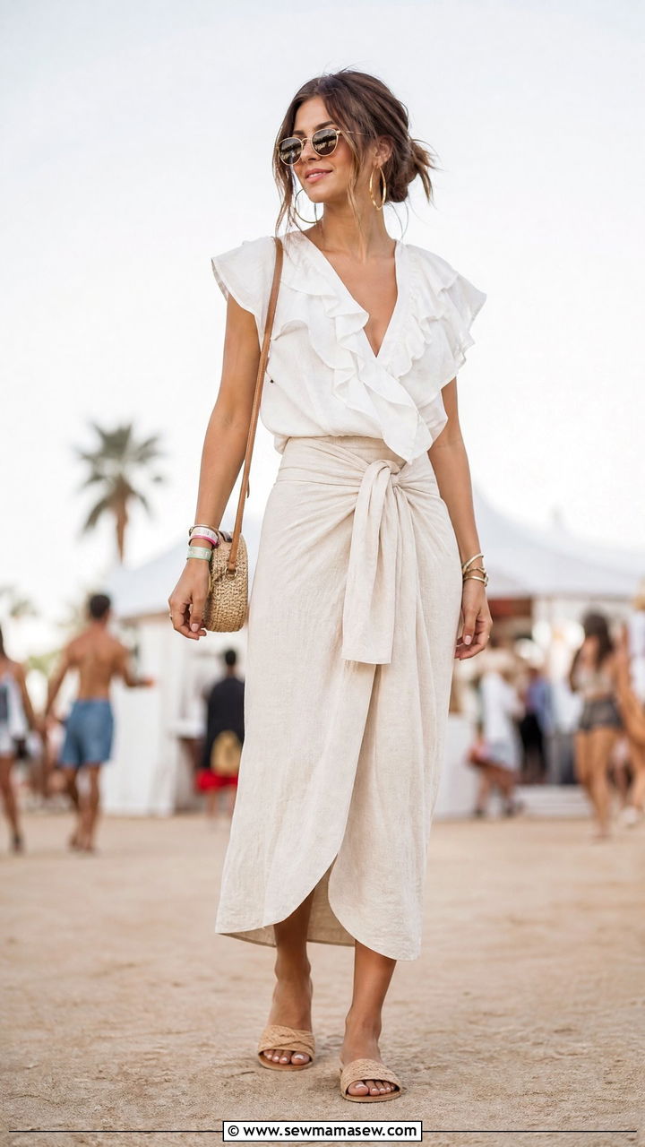 Ruffle Festival Top Outfit - 20 festival top outfit ideas