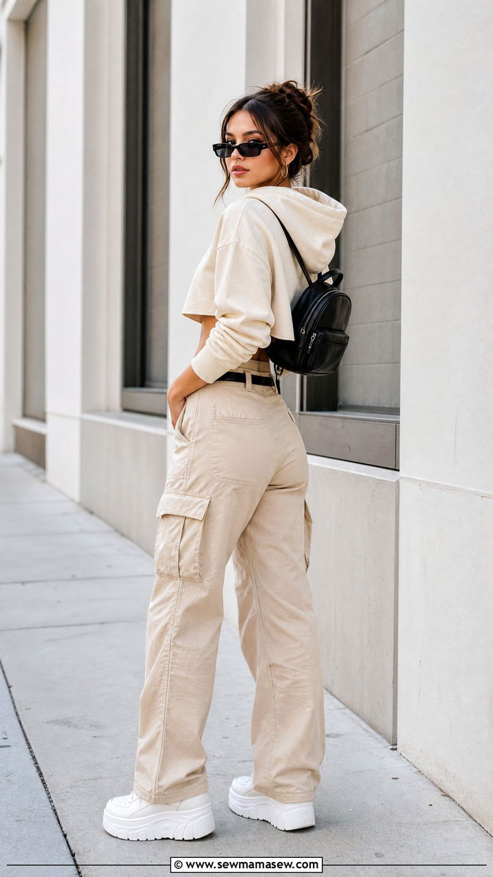 Streetwear Cropped Hoodie Outfit - 20 streetwear top outfit ideas