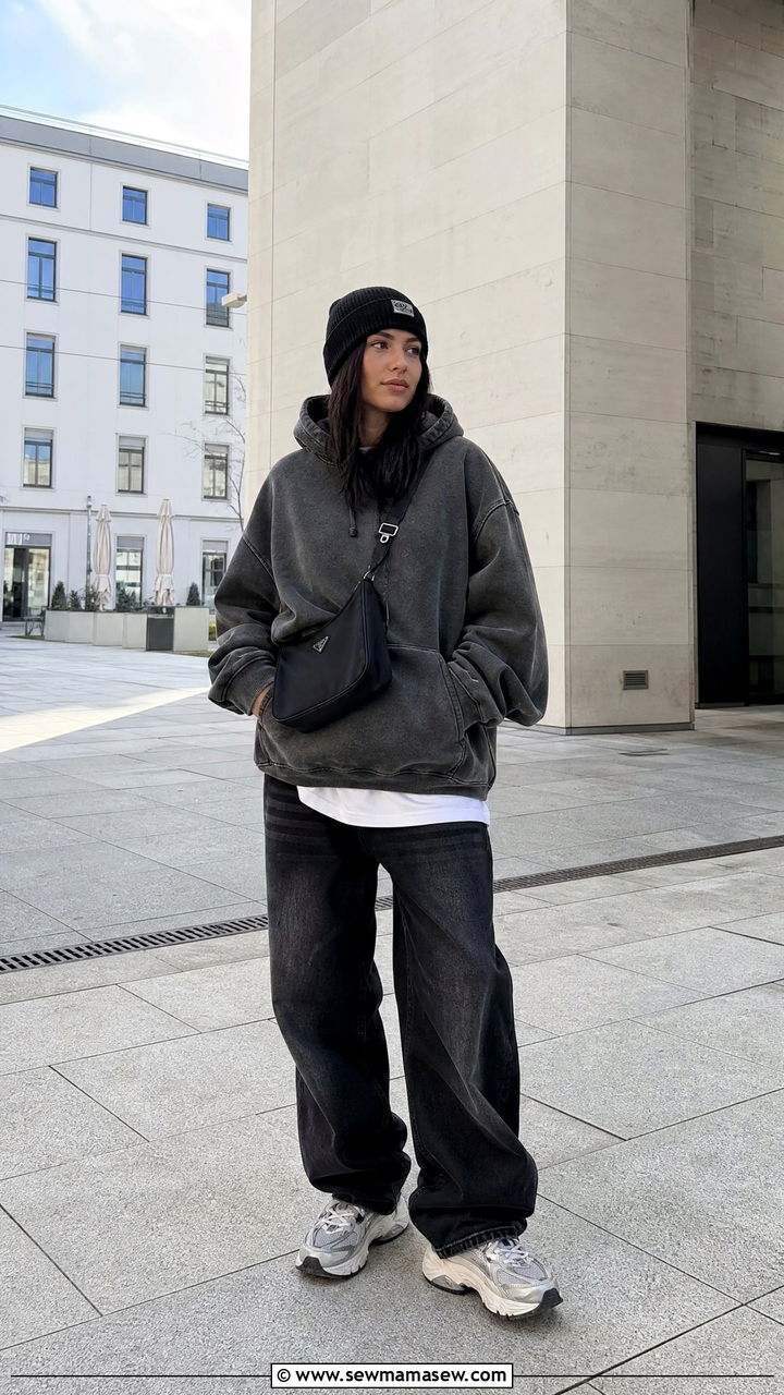 Streetwear Oversized Hoodie Outfit - 20 streetwear top outfit ideas