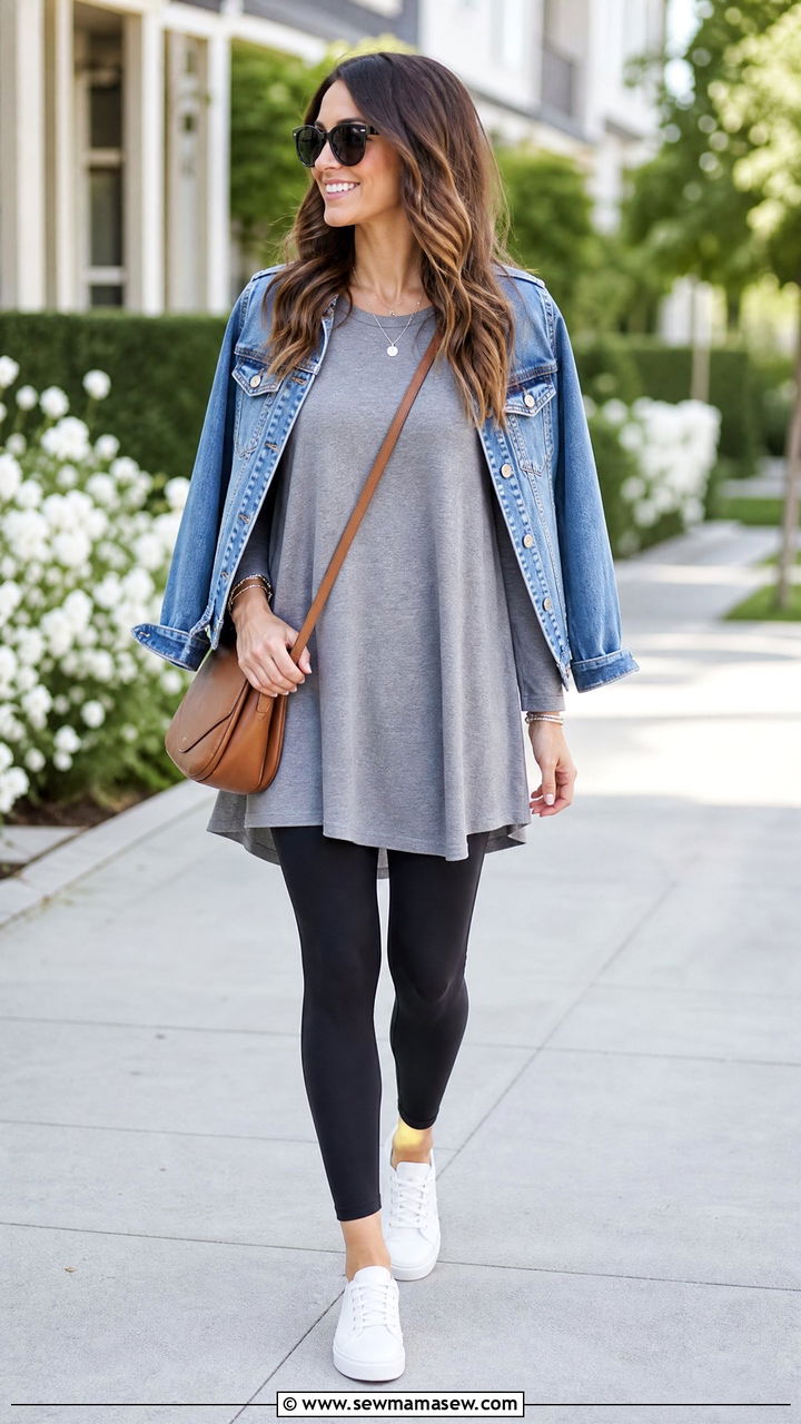 Swing Top With Leggings - 20 swing top outfit ideas