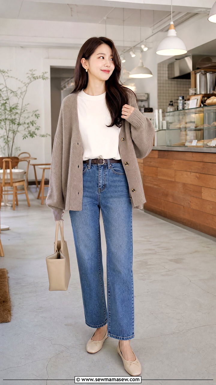 T Shirt And Cardigan Outfit - 20 t shirt outfit ideas