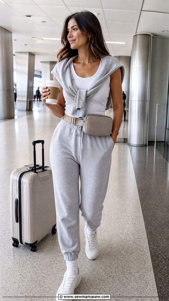 Tank Top With Joggers - 20 casual tank top outfit ideas