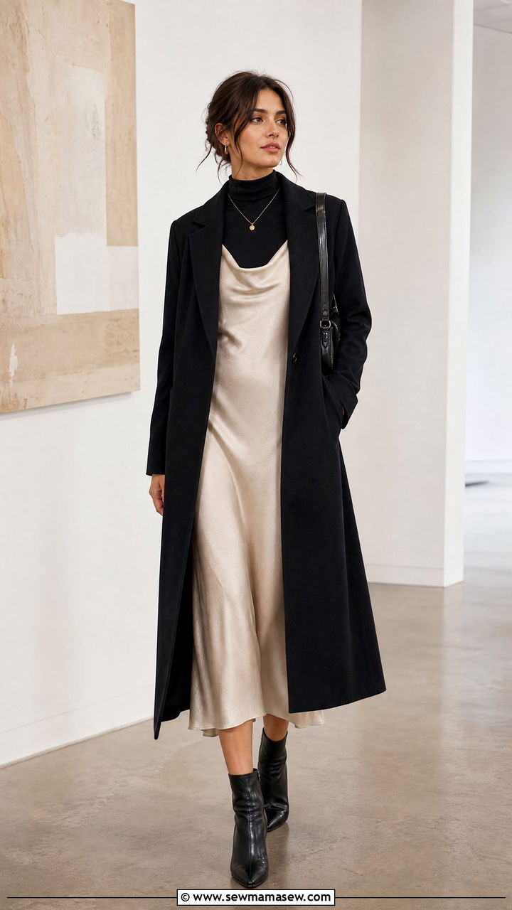 Thermal Top Under A Slip Dress - 20 thermal top outfit ideas