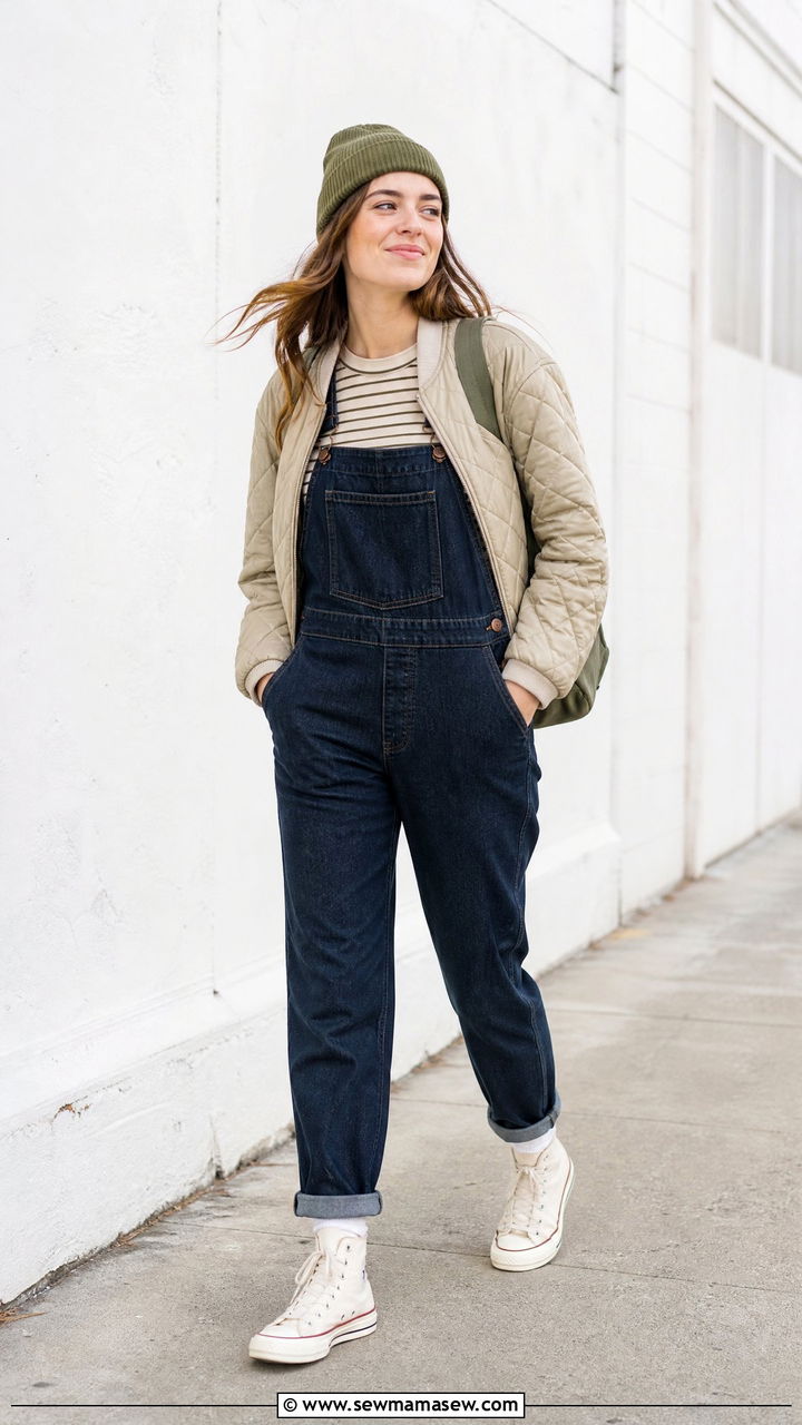 Thermal Top With Overalls - 20 thermal top outfit ideas