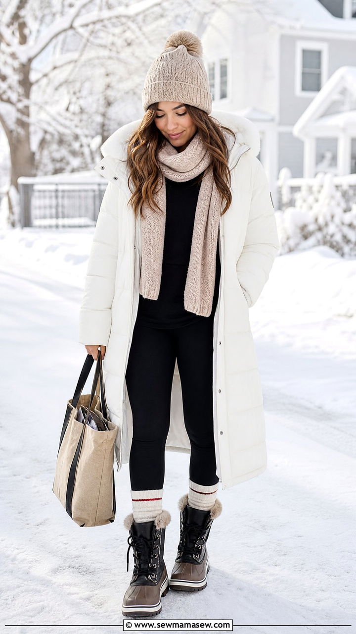 Thermal Top With Snow Boots - 20 thermal top outfit ideas