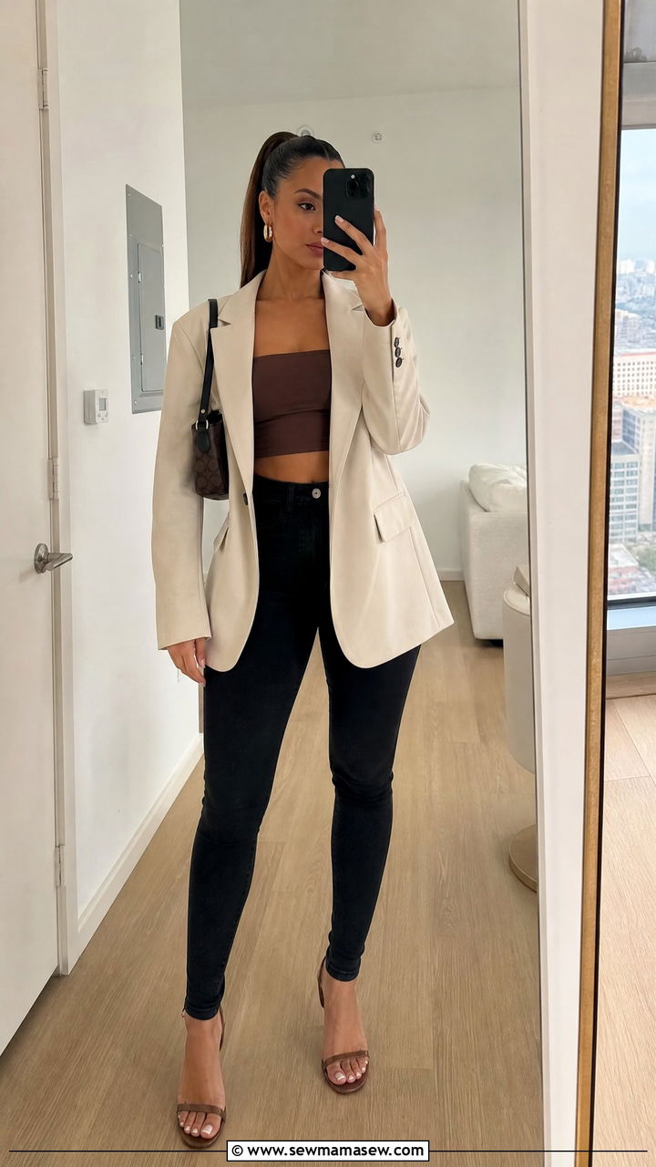 Tube Crop Top With Skinny Jeans Outfit - 20 crop top with skinny jeans outfit ideas