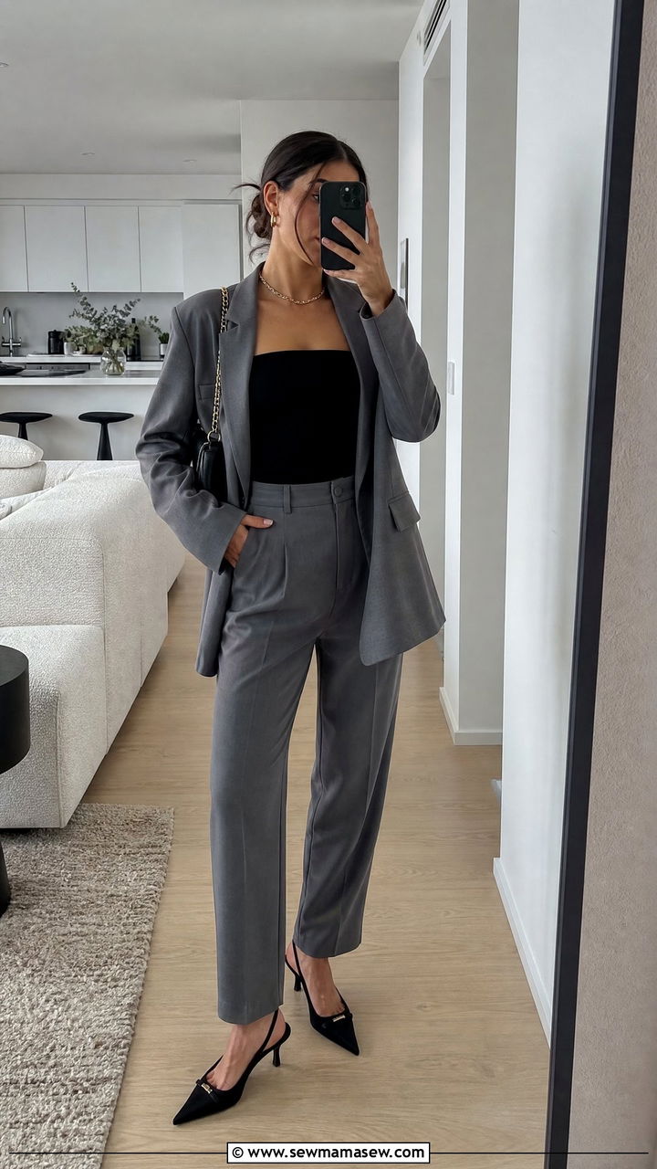 Tube Top And Blazer Outfit - 20 going out top outfit ideas