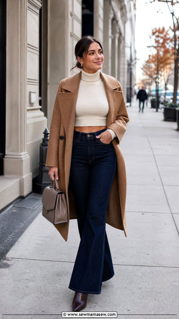 Turtleneck Crop Top With High Waisted Jeans - 20 crop top with high waisted jeans