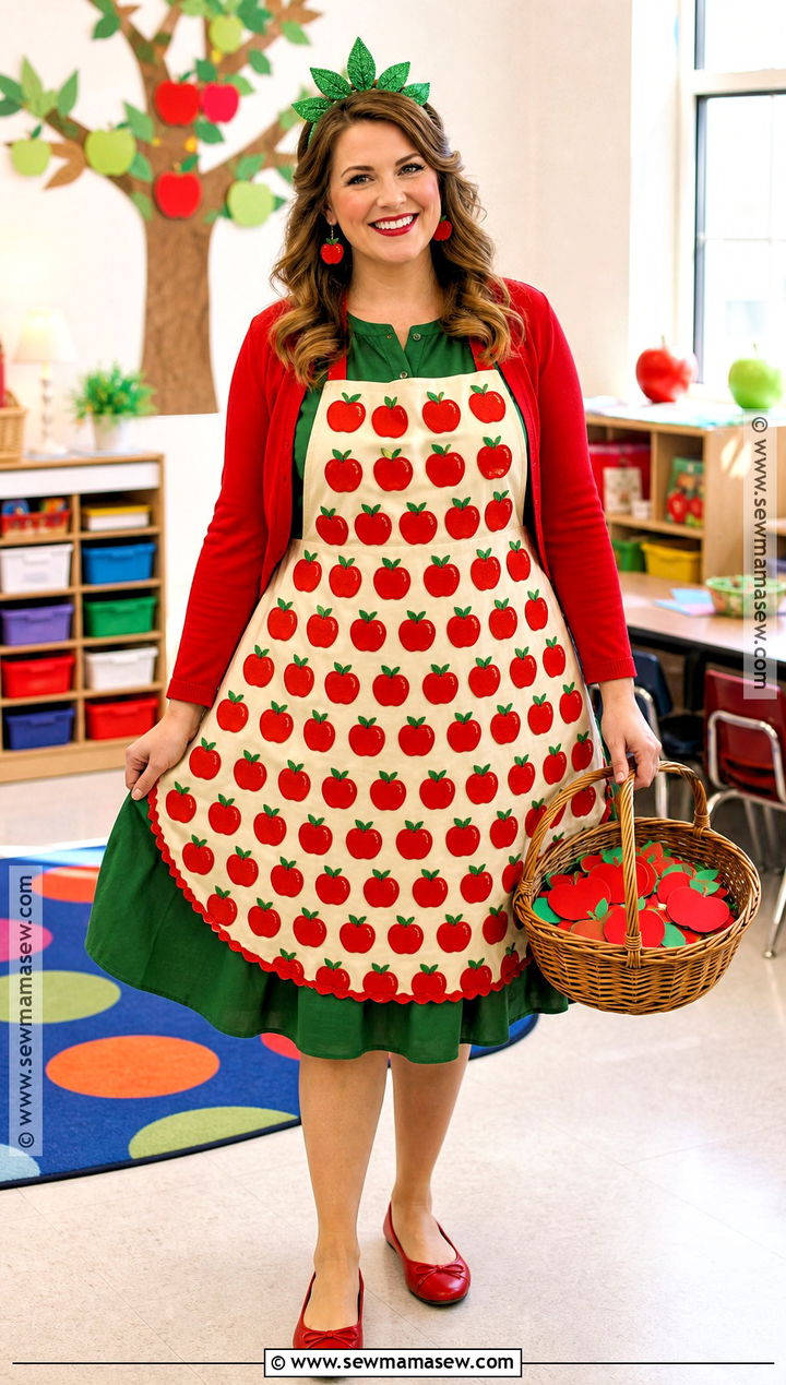 100 Apples Teacher Outfit - 30 100th day of school dress up ideas for teachers