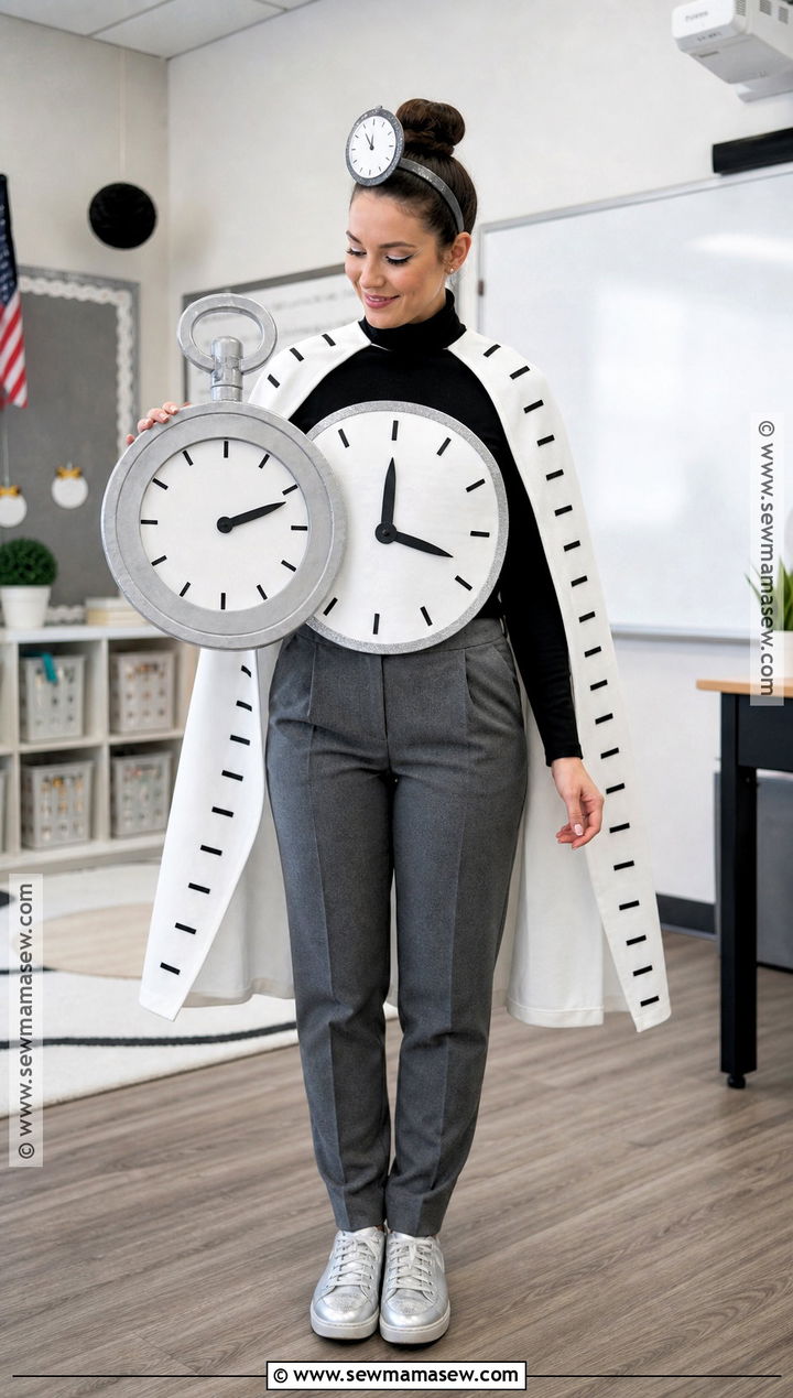 100 Days And Counting Clock Outfit - 30 100th day of school dress up ideas for teachers