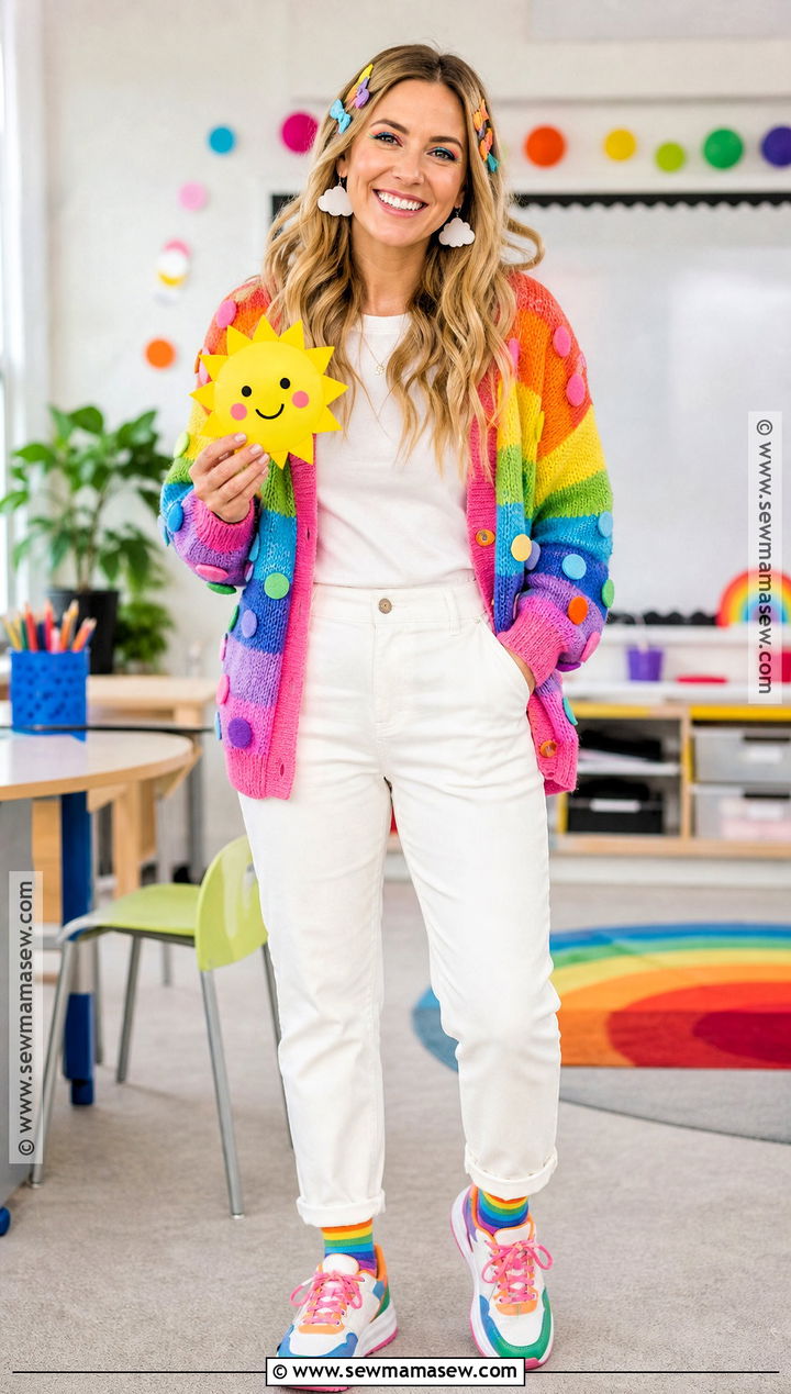 100 Days Brighter Rainbow Outfit - 30 100th day of school dress up ideas for teachers