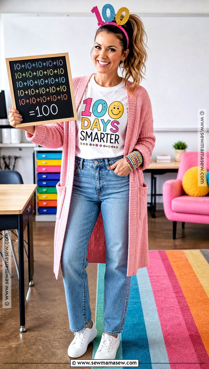 100 Days Smarter Teacher Shirt Outfit - 30 100 days of school dress up ideas for teachers