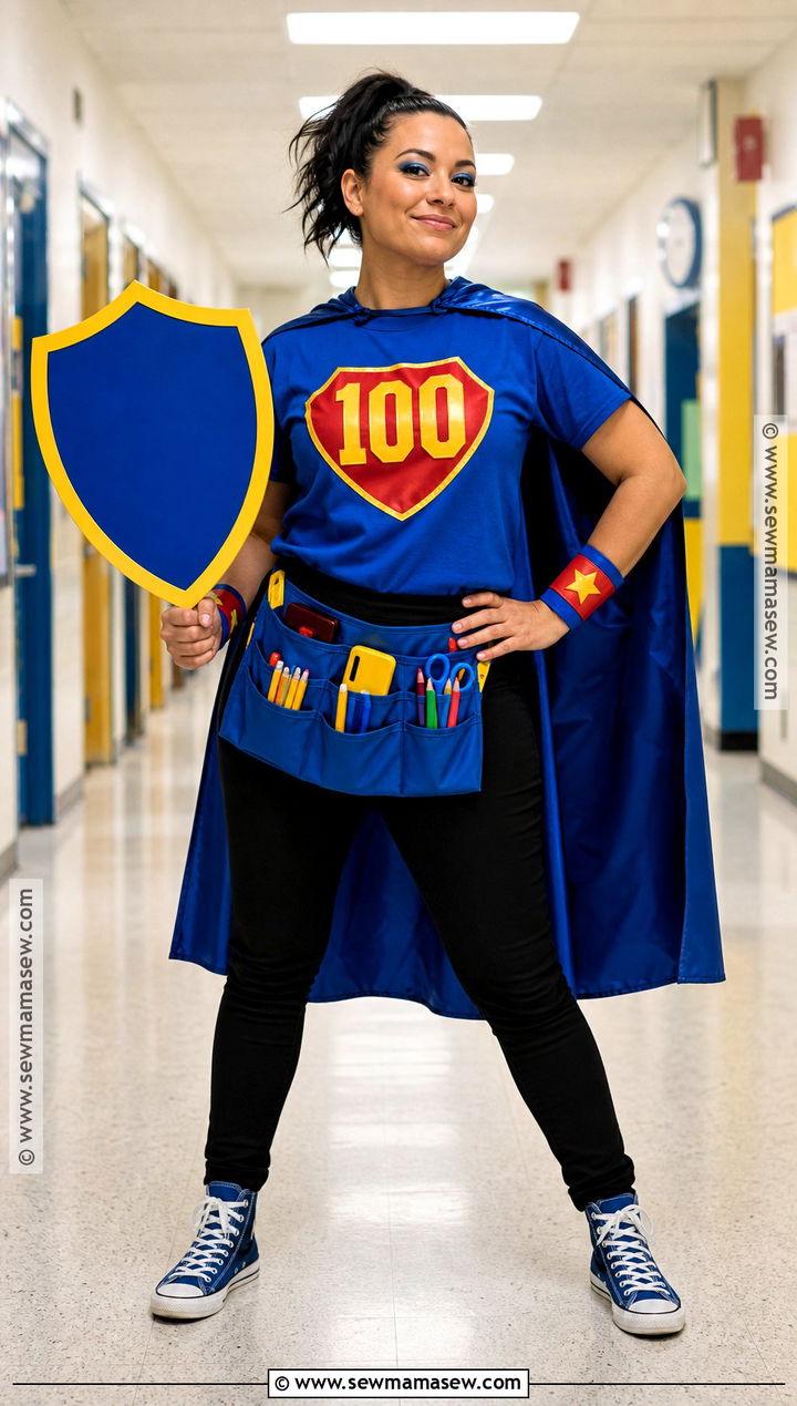 100 Days Super Teacher Costume - 30 100 days of school dress up ideas for teachers