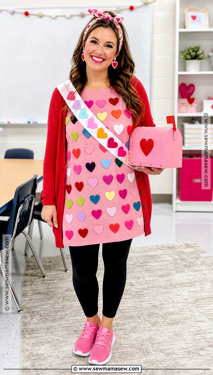 100 Hearts Kindness Teacher Outfit - 30 100th day of school dress up ideas for teachers