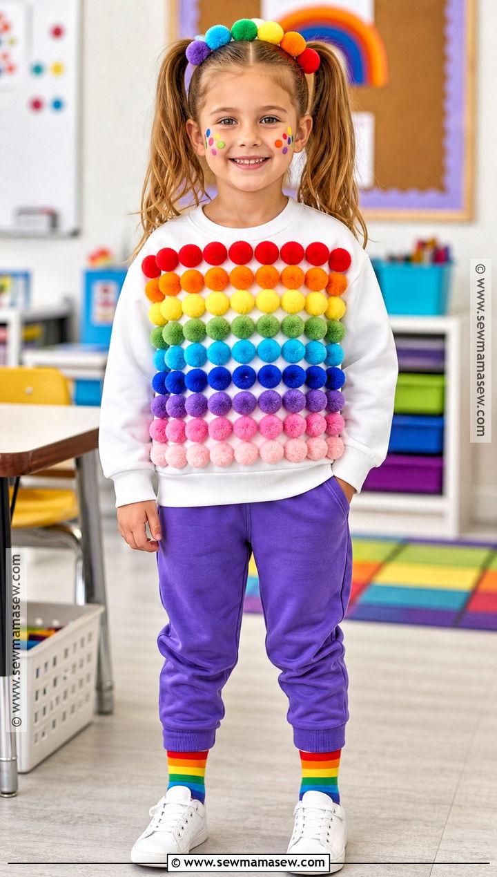 100 Pom Pom Shirt Costume - 40 100th day of school dress up ideas