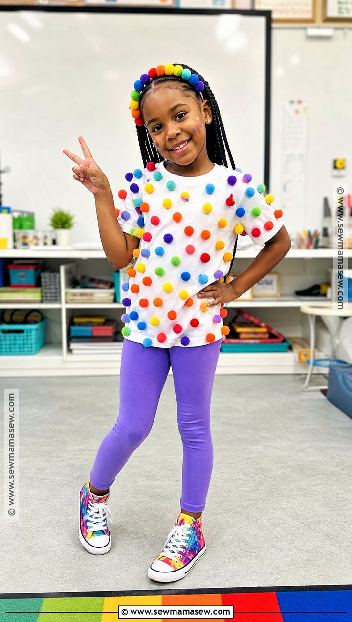 100 Pom Pom Shirt Outfit - 45 100 days of school dress up ideas