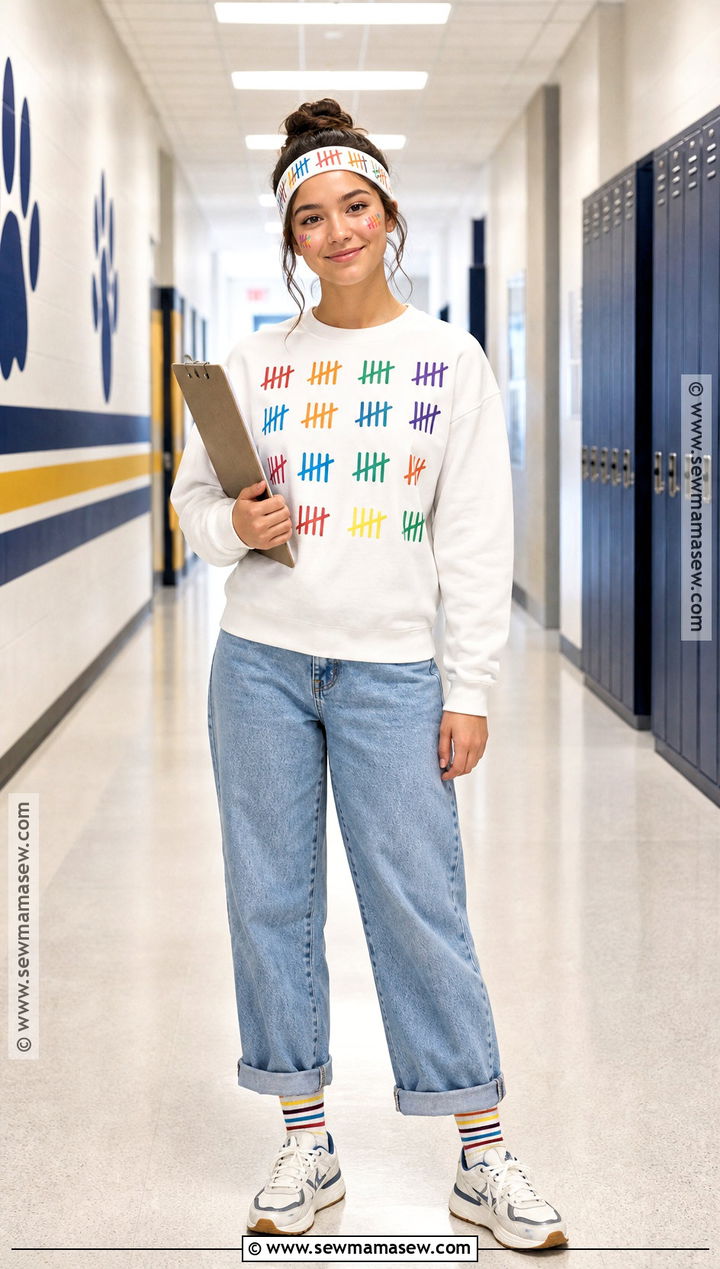 100 Tally Mark Shirt Outfit - 45 100 days of school dress up ideas