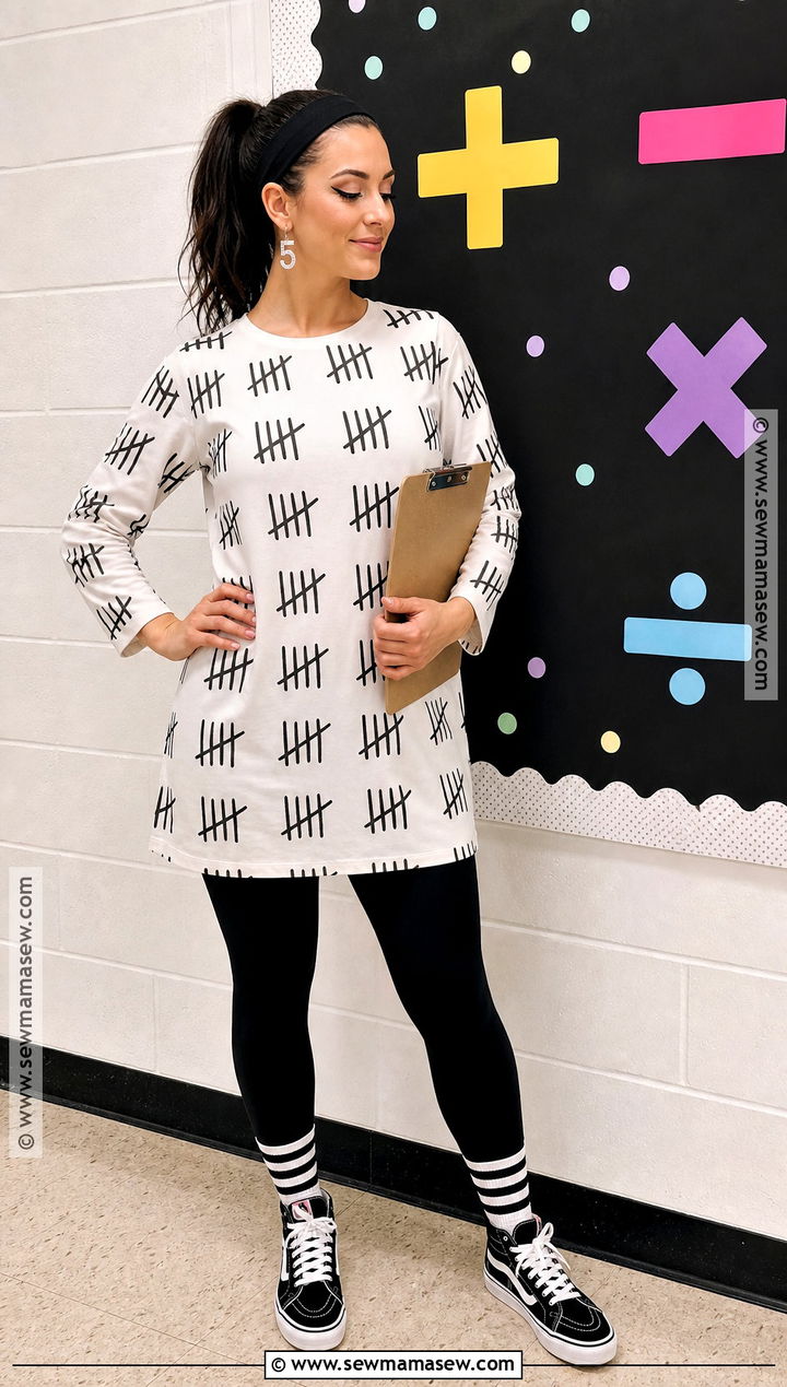 100 Tally Marks Teacher Outfit - 30 100th day of school dress up ideas for teachers