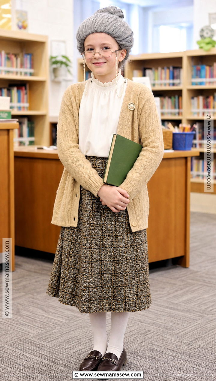 100 Year Old Librarian Costume - 45 100 days of school dress up ideas