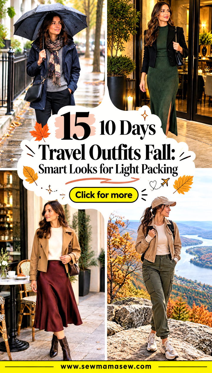 15 10 Days Travel Outfits Fall Smart Looks for Light Packing - 15 10 Days Travel Outfits Fall: Smart Looks for Light Packing