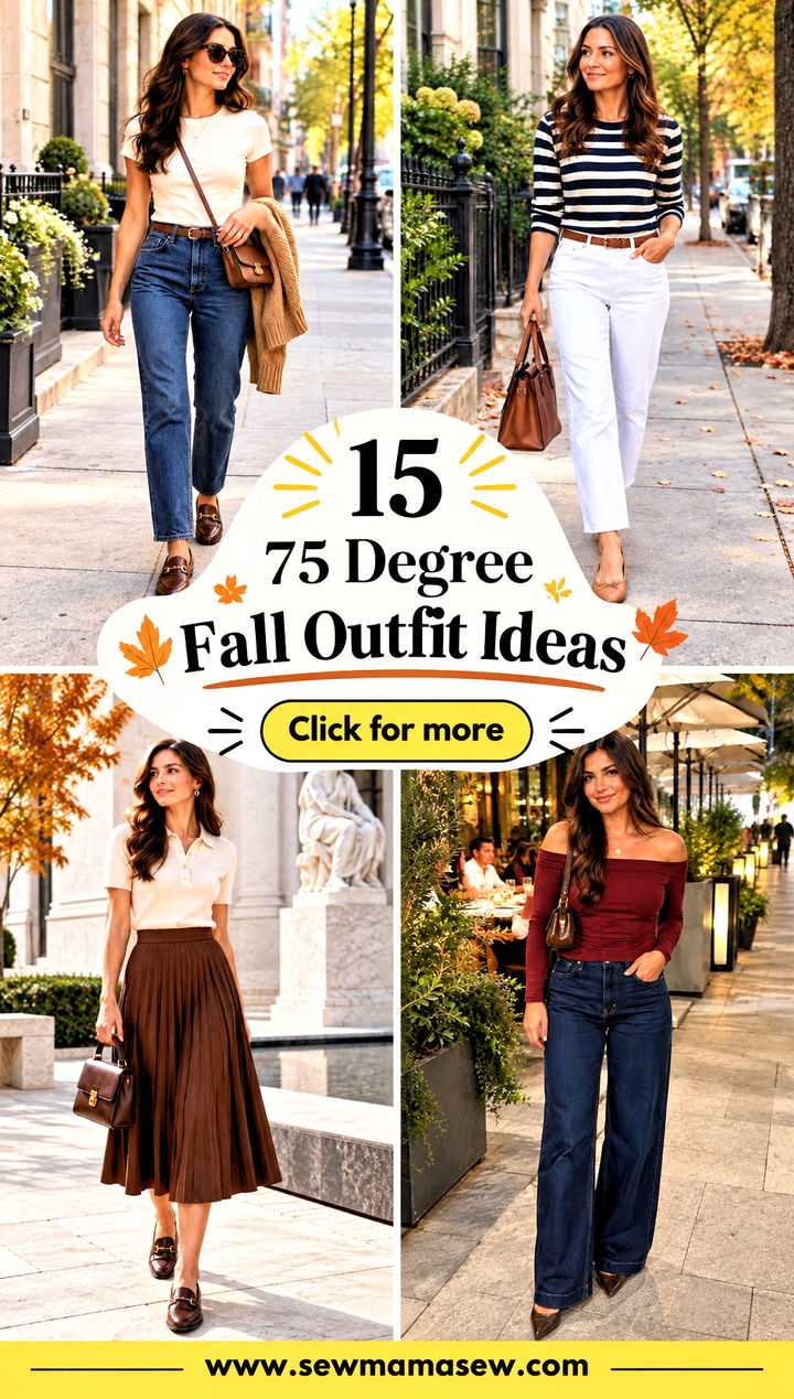 15 75 Degree Fall Outfit Ideas Fresh Looks for Warm Days - 15 75 Degree Fall Outfit Ideas: Fresh Looks for Warm Days