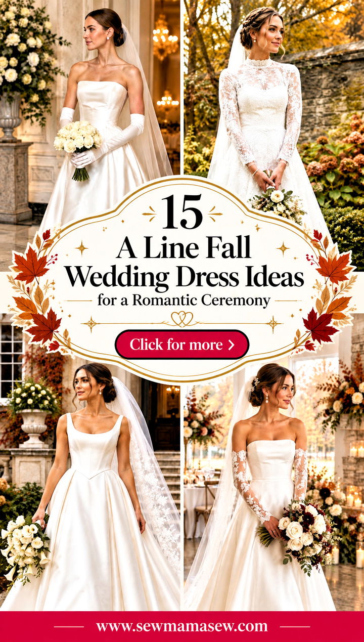 15 A Line Fall Wedding Dress Ideas for a Romantic Ceremony - 15 A Line Fall Wedding Dress Ideas for a Romantic Ceremony
