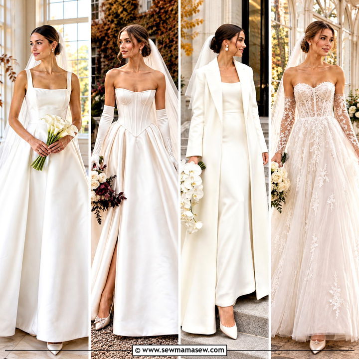 15 A Line Wedding Dress Fall Ideas for Cozy Celebrations