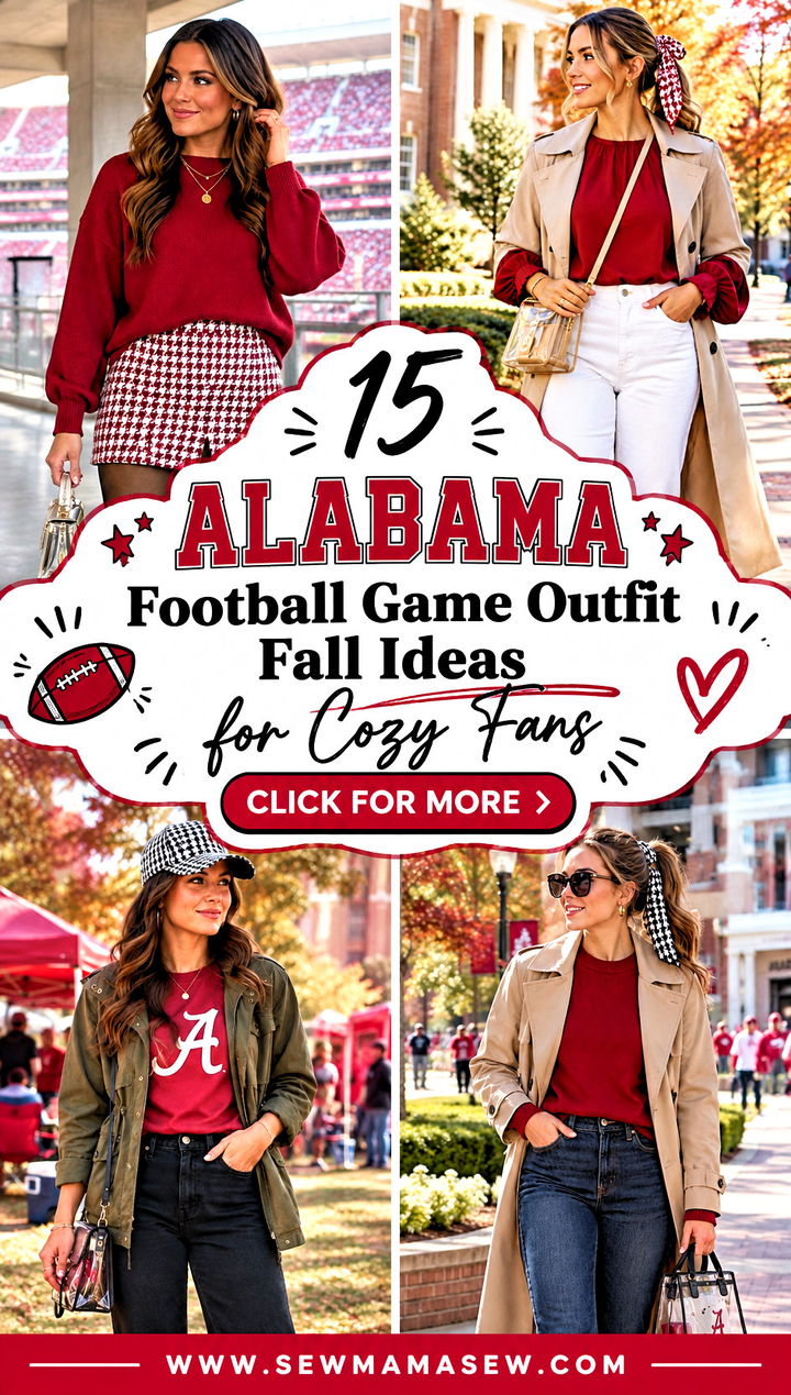 15 Alabama Football Game Outfit Fall Ideas for Cozy Fans - 15 Alabama Football Game Outfit Fall Ideas for Cozy Fans