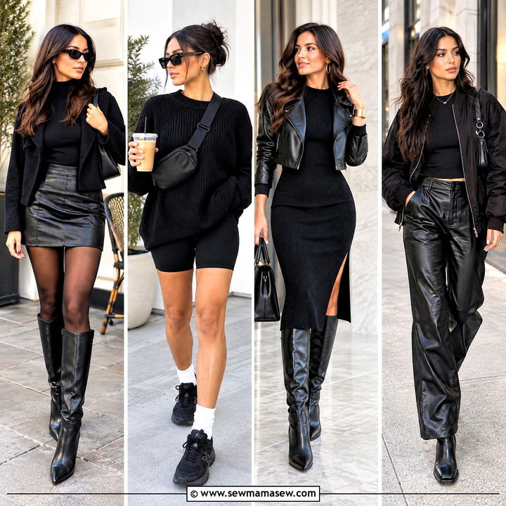 15 All Black Fall Outfits Baddie Fans Will Love for Nights Out
