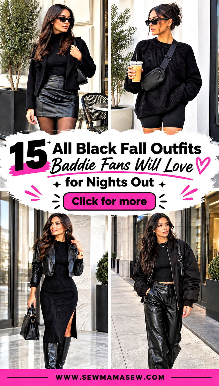 15 All Black Fall Outfits Baddie Fans Will Love for Nights Out - 15 All Black Fall Outfits Baddie Fans Will Love for Nights Out